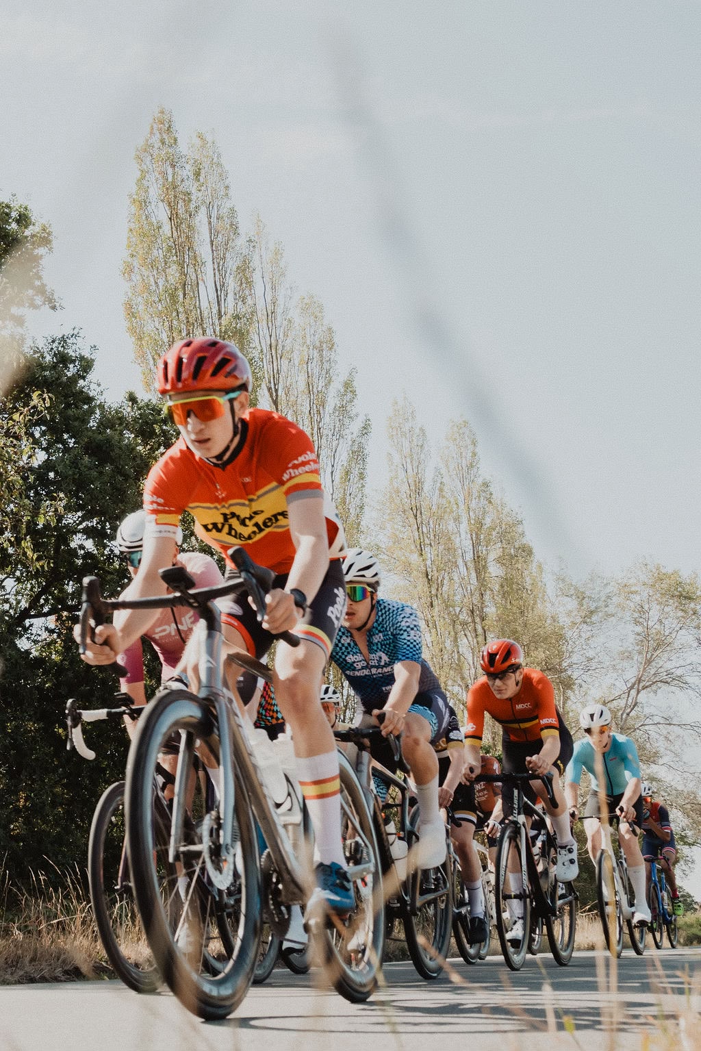 Robert Fall competing in a road race in 2026